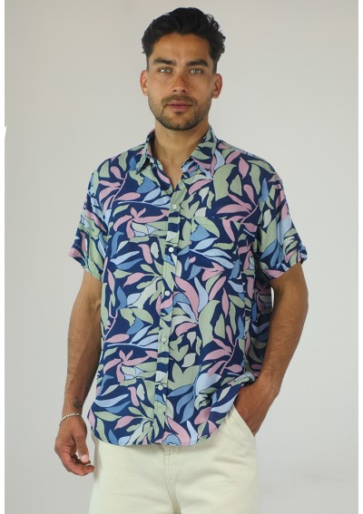 H CAMISA HOJAS PASTEL PW