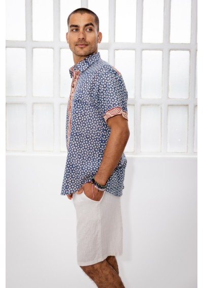 CAMICIA CON STAMPA A BLOCCHI H