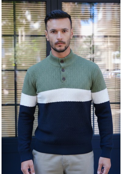 H MAILLOT TRICOLOR (L)