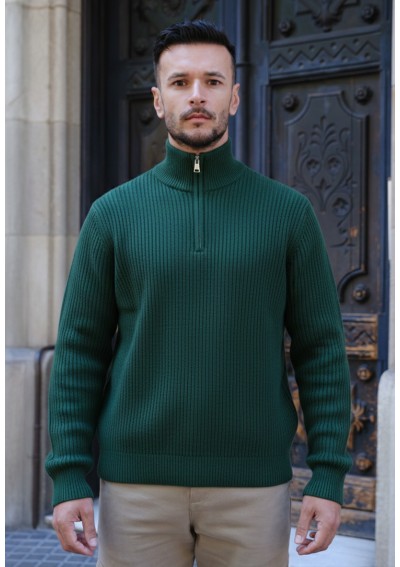 H JERSEY ZIP PETROLIO (L)